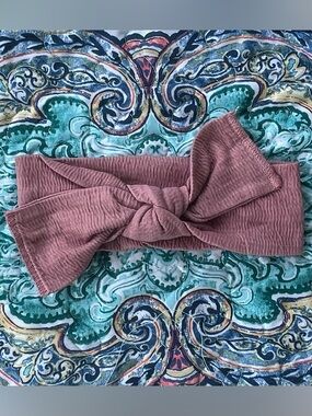 Baby Knotted Organic Cotton Headband in Dusty Pink *multiple colors